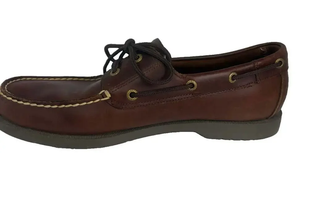 Rockport Boat Deck Shoes Men's 11M Brown Leather 2 Eye